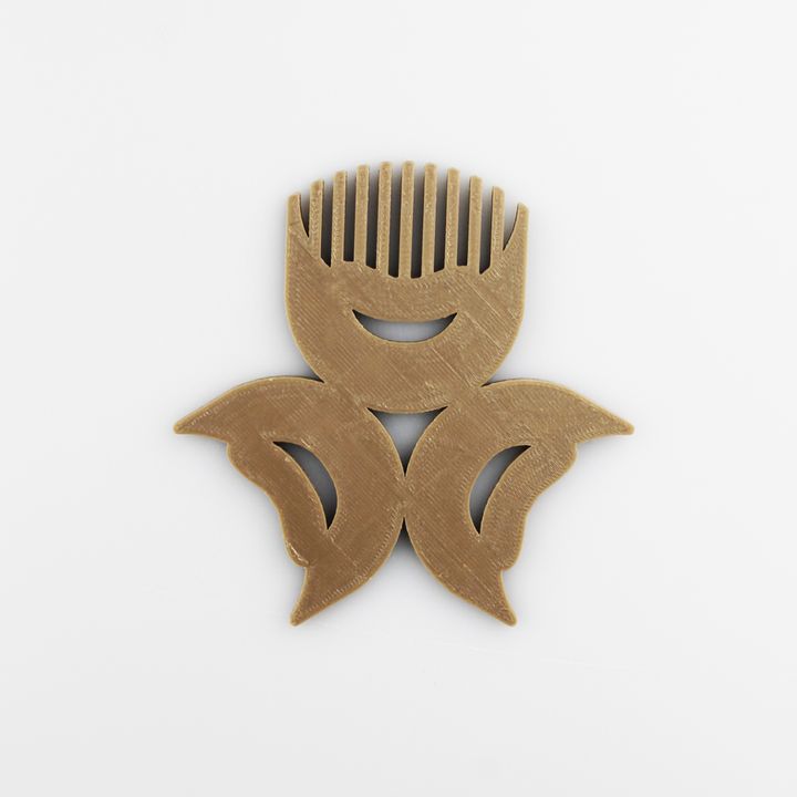 3beards barba peine jardín imagen marca negocios empresa logotipo tech inicio 3D print model - Mito3D