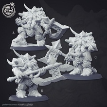 dwarf commanders pre-supported tabletop epic fantasy hero play commander giants dwarven dnd cast castnplay 3d print model - Mito3D