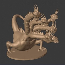 hydre dragons donjons miniatures monstres table minis 3d print model - Mito3D