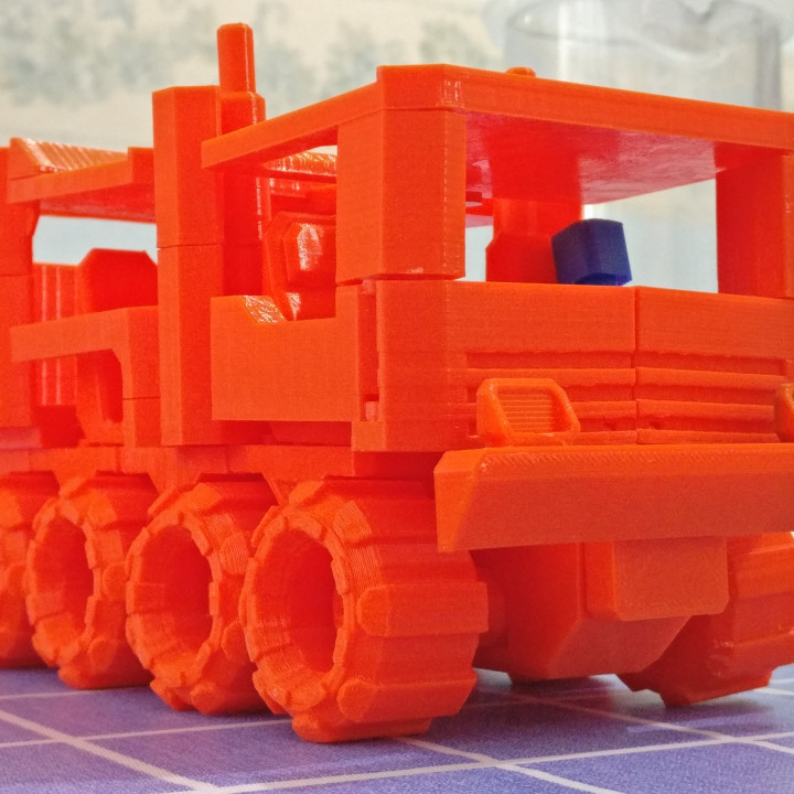 blok kamyon oyuncak araba 3D print model - Mito3D