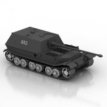 tanque Elefante Ferdinand modelo passatempo militares modelagem 3d print model - Mito3D