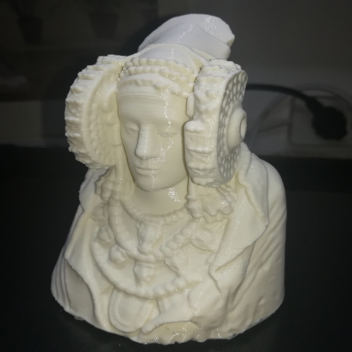 dama elche antiguo Arte escanear 3D print model - Mito3D