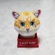shoeboxcat animal art cat cute design figurine statue toy kitty arttoy designertoy 3d print model - Mito3D