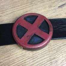 x-men classic belt buckle logo 3d print model - Mito3D