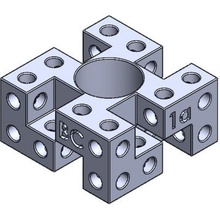 beam cross - bc 1a mechanics education fun modular play toy build engineering module he-ideas 3d print model - Mito3D