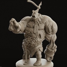undead ogre miniature tabletop beast creature dragons dungeons fantasy mini monster rpg scary wargaming zombie dnd 5th minature 3d print model - Mito3D