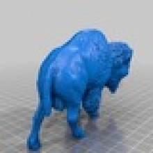 Bison Tiere gefährdet 3d print model - Mito3D