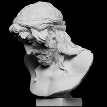İsa haç taramak 3d büst baş isa adam usta heykel Rönesans erkek ölüm Alçı Artec Donatello çarmıha gerilme mahsul Openglam artec eva smk open 3d print model - Mito3D