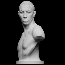 pugile emil andreasen scansione fallimento uomo ritratto scultura bronzo maschio artec kai kielsen openglam eva smk open 3d print model - Mito3D