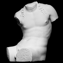 Farnese Dionysos analyse cheveux homme sculpture Masculin torse assise fragment Naples Bacchus asseoir artec openglam eva smk open 3d print model - Mito3D