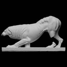crouching lion scan animal classical greek sculpture monument nereid attack artec british-museum crouch openglam artec-eva repaired xanthus 3d print model - Mito3D
