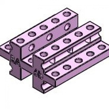 rail straight ra 6b mechanics education fun modular play toy build engineering module he-ideas 3d print model - Mito3D