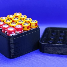 16x aa battery box holder handy simple storage batteries neat 3d print model - Mito3D