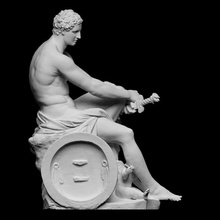 ludovisi ares scan greek sculpture statue war masterpiece mars youth seated copy antonine artec antiquity openglam artec-eva smk-open scopas lysippus winckelmann 3d print model - Mito3D