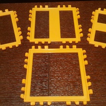polypanels 2x2 quadrado conectar estalo conector Duplo poli painel painéis polipanel especialidade 3d print model - Mito3D