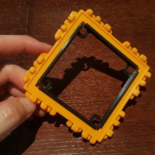 polypanels 2x2 carré doubleur casser connecteur poly panneau forme 3d print model - Mito3D