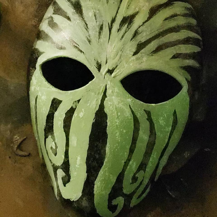 blank face mask props & cosplay cthulhu cultist 3D print model - Mito3D