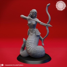 méduse table miniature archer créature monstre serpent jouer rôle 28mm dnd gorgone éclaireur 54mm sombre ttpg 3d print model - Mito3D