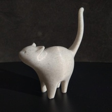 chat décoratif objet boutique Noël art cadeau Bureau sculpture déco ignadeco 3d print model - Mito3D