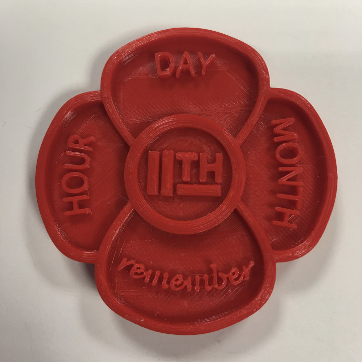 11th Haşhaş gün savaş hatırlamak poppyday Hatırla lestweforget kahramanları Anma Günü asla unutma Armisitceday 3D print model - Mito3D