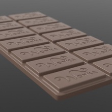 wonka cioccolato bar d'oro biglietto Willy kalle fabbrica 3d print model - Mito3D