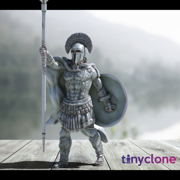 leonidas rei Esparta loja antigo figura mini Roma rpg guerra Guerreiro miniatura espartano tampo mesa jogo 300 28mm mm 28 3D print model - Mito3D