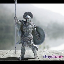 leonidas rei Esparta loja antigo figura mini Roma rpg guerra Guerreiro miniatura espartano tampo mesa jogo 300 28mm mm 28 3d print model - Mito3D