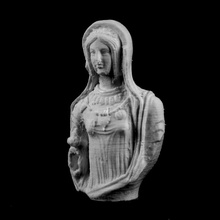 statue terre cuite jeune femme musée métropolitain d'art york numérisation 3d print model - Mito3D