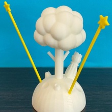 petit príncipe planeta árbol 3d print model - Mito3D