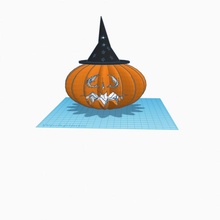 Halloween jack lanter pumking tinkercad 3d print model - Mito3D