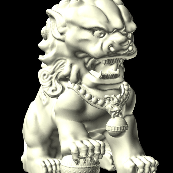 león antiguo bestia chino 3D print model - Mito3D