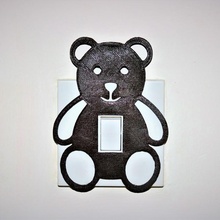 Urso pelúcia interruptor cobrir bainha fofa decoração crianças luz festa berçário urso Teddy 3d print model - Mito3D
