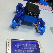 crear smartphone controlar cuadrúpedo araña robot otón patio artilugio electrónica 3d print model - Mito3D