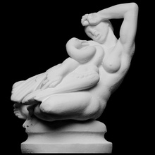 leda Schwan Scan Mythologie Skulptur Zeus Sandstein 3d print model - Mito3D