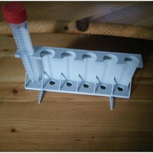 15ml falco tubo titolare supporto x6 chimica laboratorio 3d print model - Mito3D