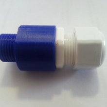 18mm 20mm electrical gland adaptor reducer 3d print model - Mito3D