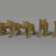 Loup miniatures table chien fantaisie rpg miniature jeu plateau guerre 28mm dnd jeux rois kow Tabletop Wargaming loups wargaming 3d print model - Mito3D
