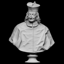 portrait cardinal analyse chapeau buste homme sculpture marbre Masculin Italie baroque Bernini mattei laiton artec barberini openglam eva smk open 3d print model - Mito3D