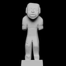scultura olmec uomo scansione 3d statua minerale olec 3d print model - Mito3D