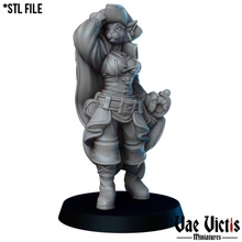 chat capitaine pirate rpg mer navire femme table dur cuire dnd tabaxi 3d print model - Mito3D