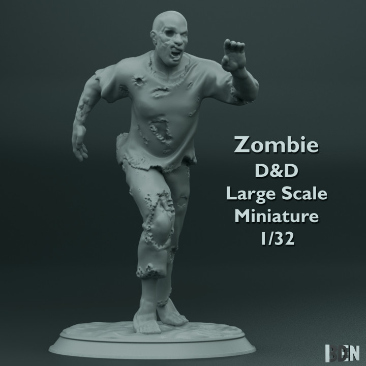 zumbi d ampla escala miniatura 1 32 Horror 3D print model - Mito3D