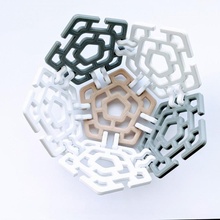 Çarşı sepet Kulp destek Sanat konteyner sıra matematik ofis organizatör Pentagon tencere Kırtasiye stil masa oyuncak vazo montaj ekici dodecahedron dekor 3d print model - Mito3D