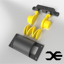 spring loaded enganche mecanismo manos freecad pestillo 3d print model - Mito3D