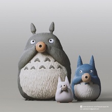 Totoro família brinquedos jogos ghibli Vizinho hayao miyazaki vizinho 3d print model - Mito3D