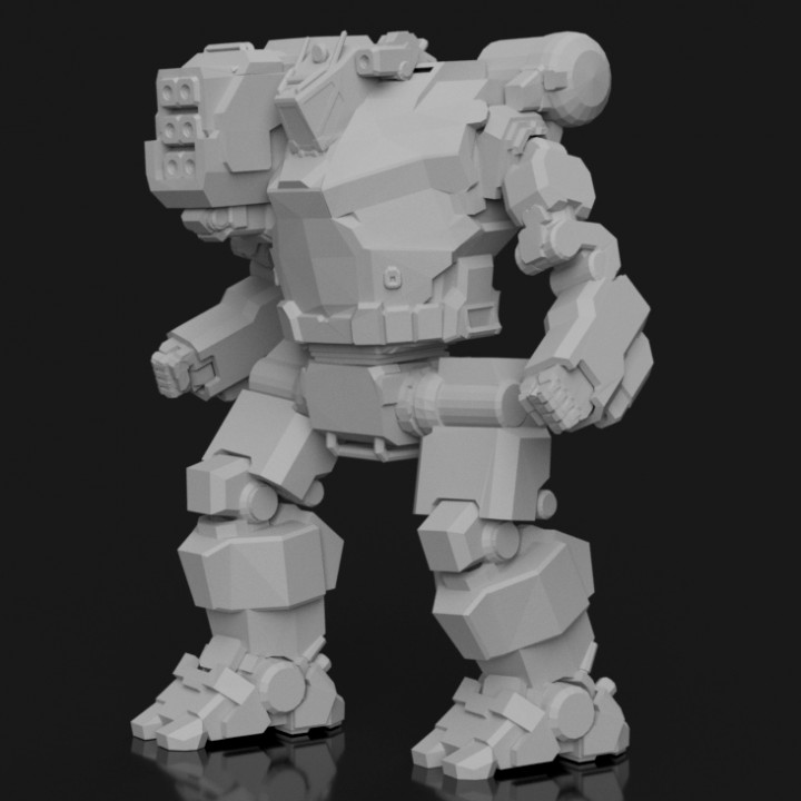 hbk-4p hunchback battletech fun game miniatures model robot terrain toy wargames wargaming miniature boardgames mech boardgame tabletop wargame mechwarrior 28mm gaming mwo 3D print model - Mito3D