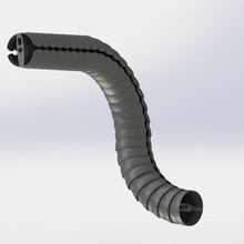 triassiale cavo tubo flessibile catena guida copertina guaina flettere robot robotica 360 tri asse 3d print model - Mito3D