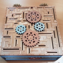 steampunk maze box toys & games puzzle mystery secret 3d print model - Mito3D