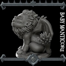 baby manticore tabletop 3d print model - Mito3D