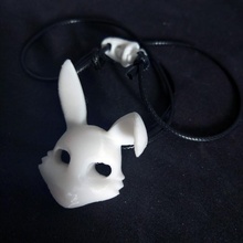 coniglio collana negozio pendente arte regalo scultura ignadeco 3d print model - Mito3D