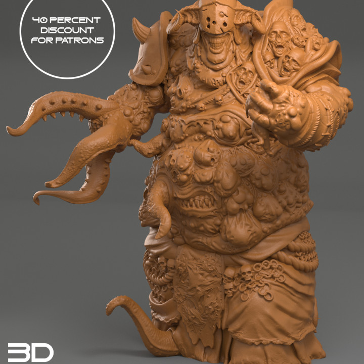 malade horreur boutique 3d miniatures miniature donjons Dragons table abomination dnd jeu culte imprimées joueurs 3dartguy 3D print model - Mito3D